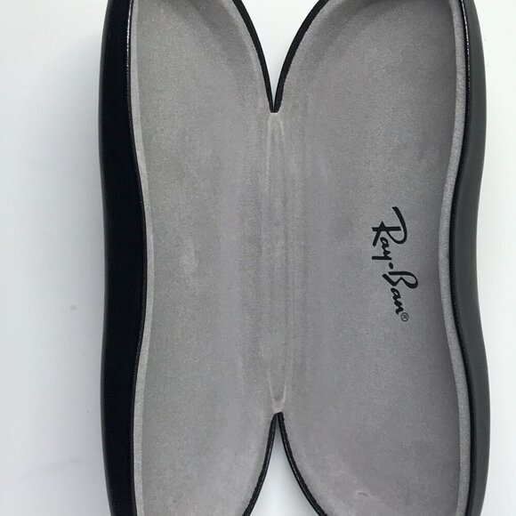 Ray-Ban hard sided clamshell type eye glass or sun glass case.  Black with grey - Picture 4 of 8